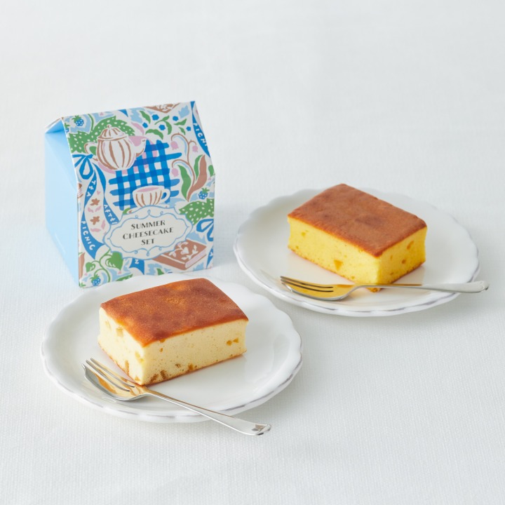 夏のチーズケーキセット レモン&マンゴー