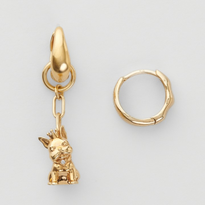 TOY CHARM pierced earrings / charm ボストンテリア