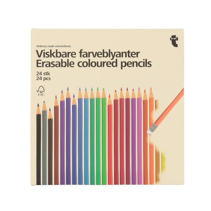 消せる色鉛筆（24色）