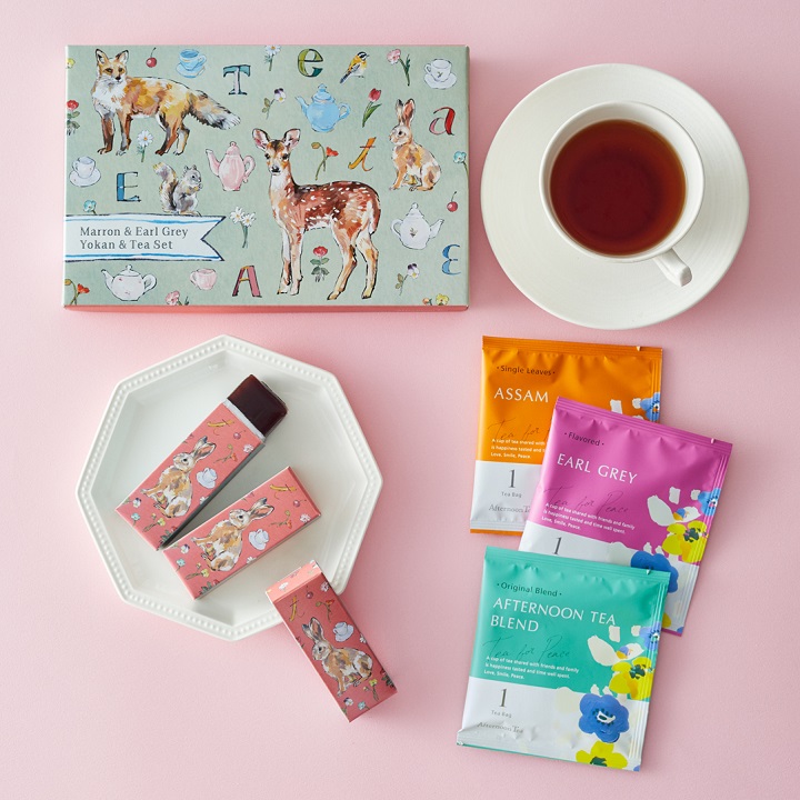 栗＆アールグレイ羊羹と紅茶のセット