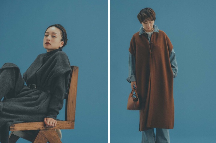 高山都 カシミヤ混スムースニットジレ