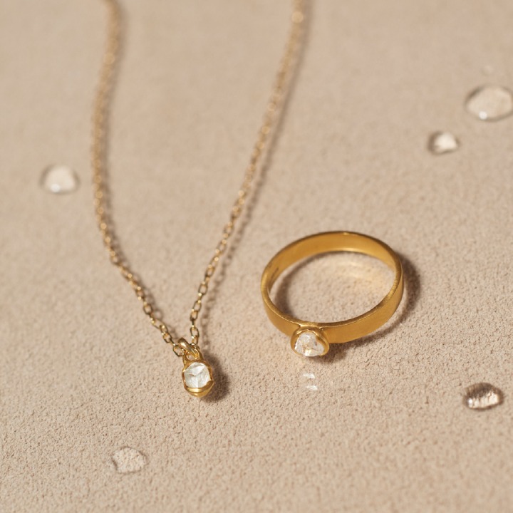 “raw beauty” ring / “raw beauty” necklace