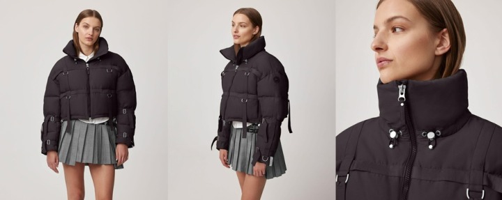 Cropped Down Strap Puffer