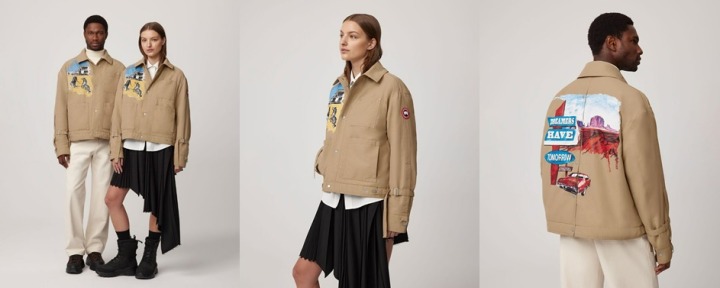 Padded Trucker Strap Jacket Graphic