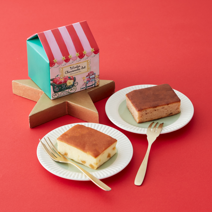 冬のチーズケーキセット 苺＆アップル