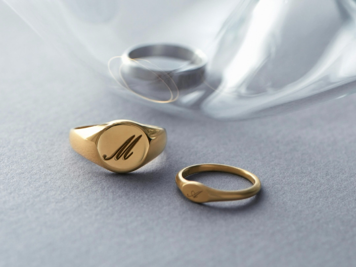 “ancient” signet ring , skinny ring