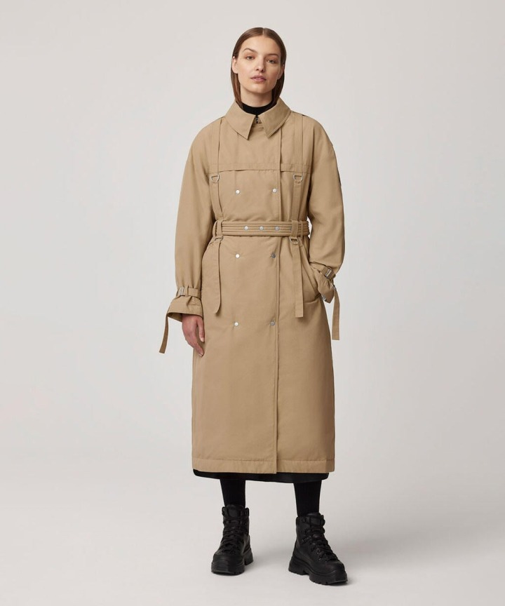 Lightweight Down Strap Trench Coat