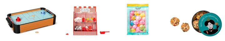 エアホッケー、キャンディコンテナ、UFOキャンディー、ボタンチョコレートクッキー