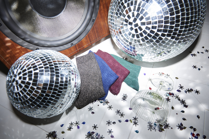 RIBBED LUREX SOCKS