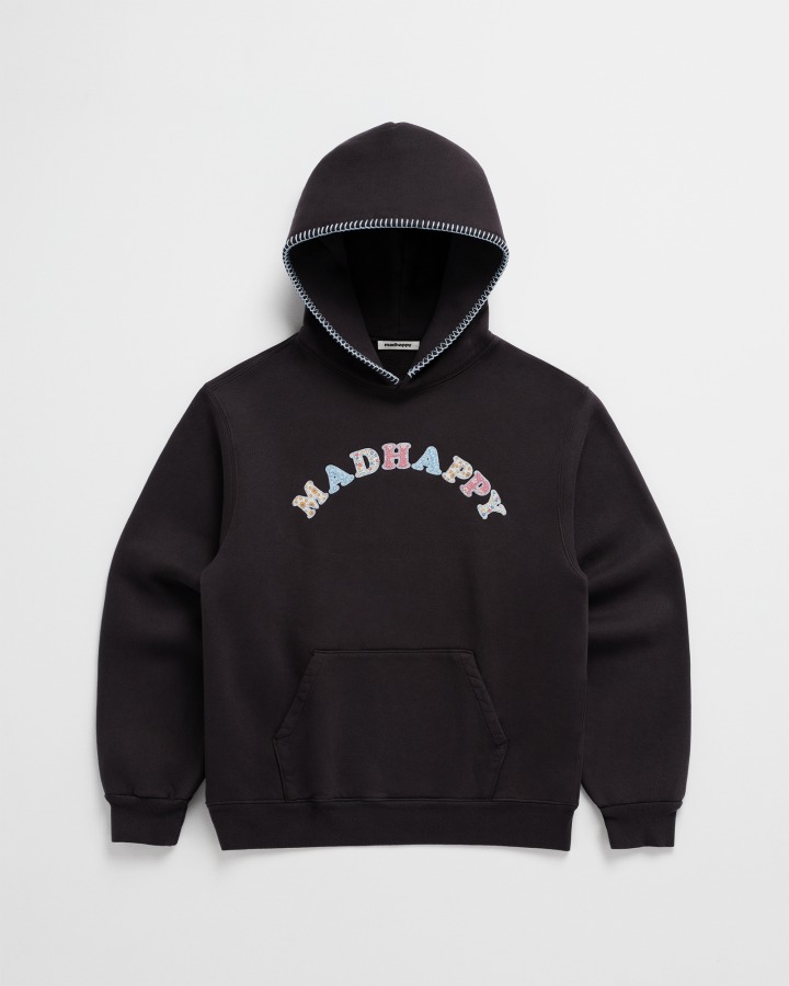 Patchwork Cooper Fleece Hoodie / Color: Noir
