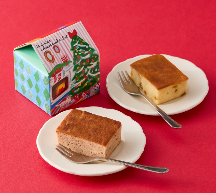 冬のチーズケーキセット 苺&アップル
