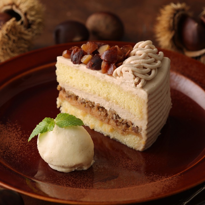 栗のショートケーキ