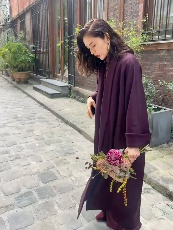 Wool Gown Coatコーデ2