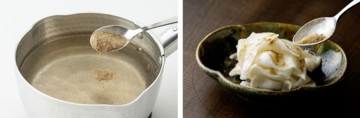 粉末だし　使用イメージ