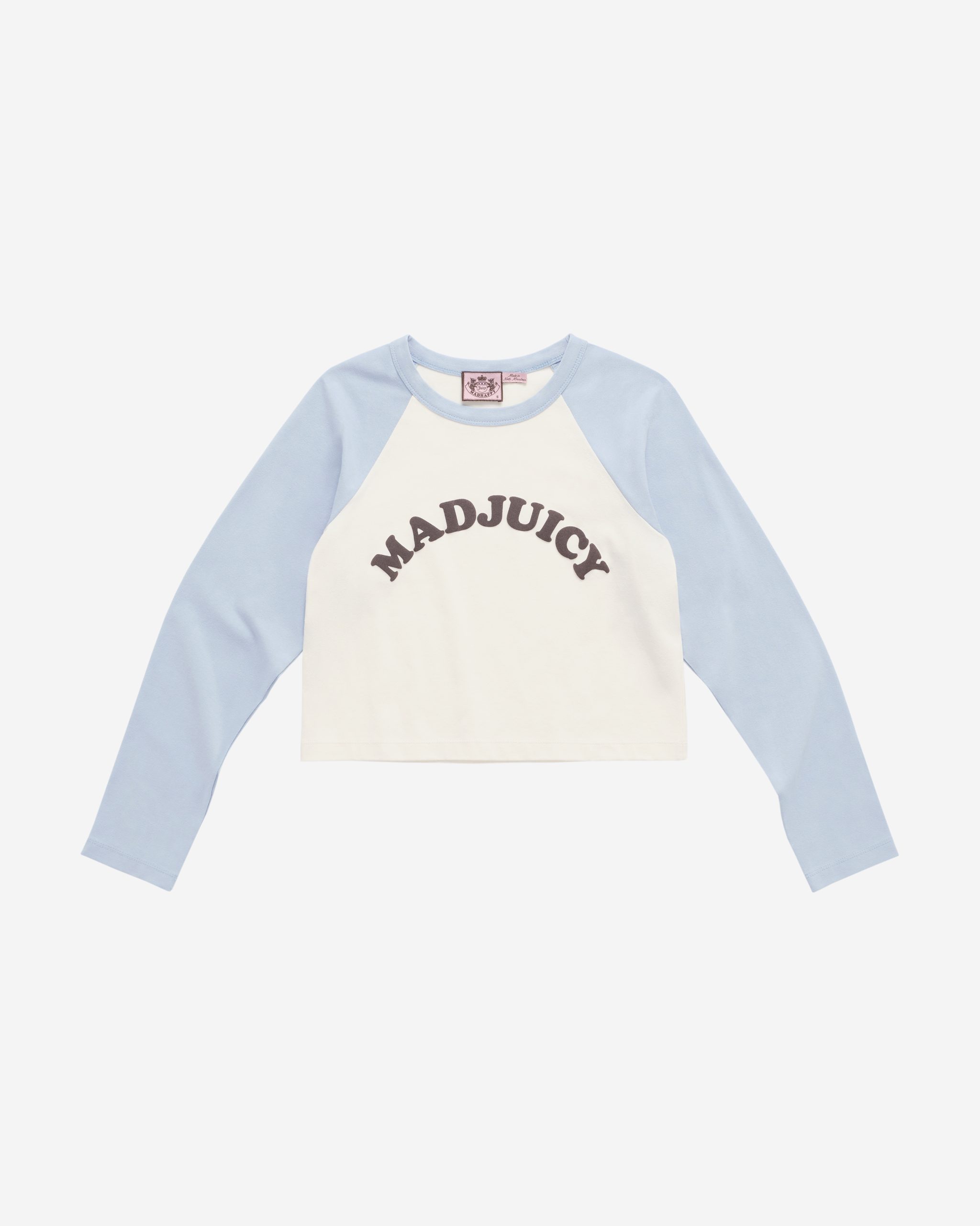 Mad Juicy Cropped Long Sleeve Baseball Tee / Color: Daylight / Price: \15,400(tax in)