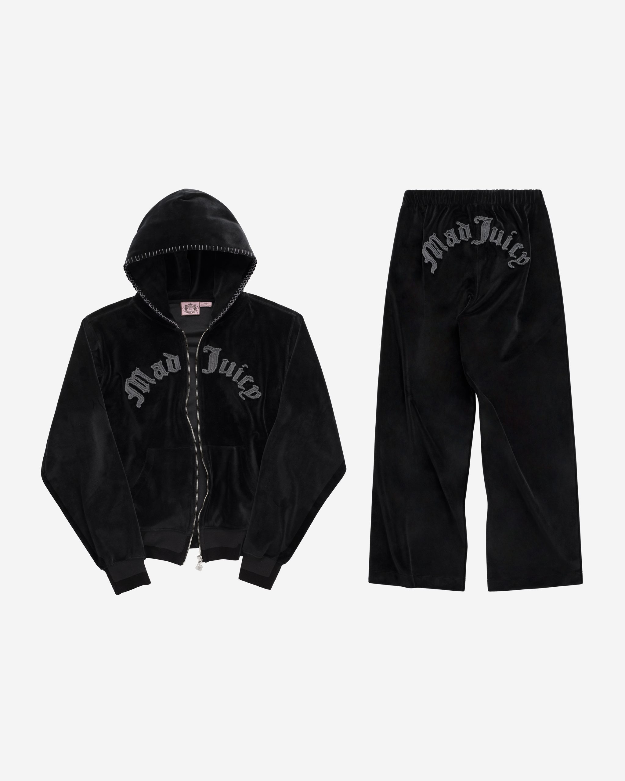 Mad Juicy Velour Zip Up / Color: Black / Price: \30,800(tax in)