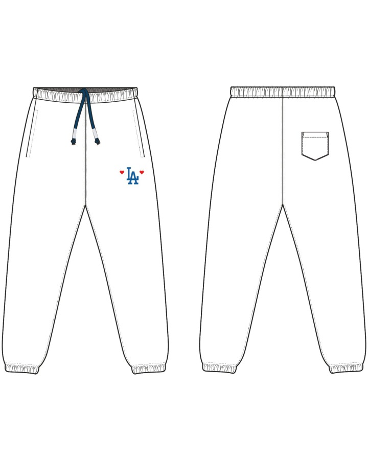 Dodgers Fleece Sweatpant / Color: White