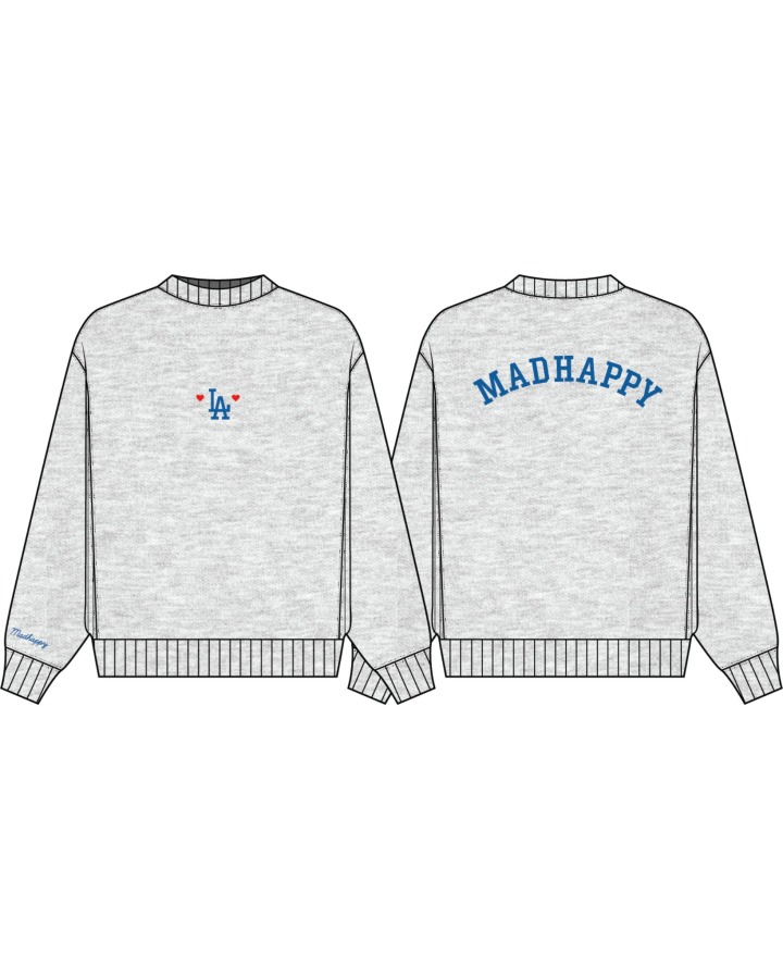 Dodgers Fleece Crewneck / Color: Ash