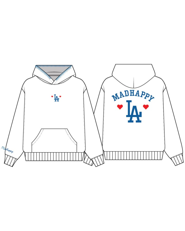 Dodgers Fleece Hoodie / Color: White