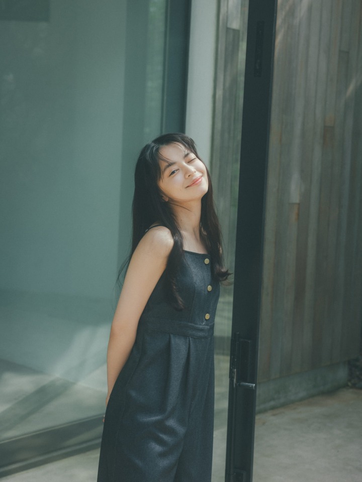 Denim-like Cami Salopette : ¥15,900
