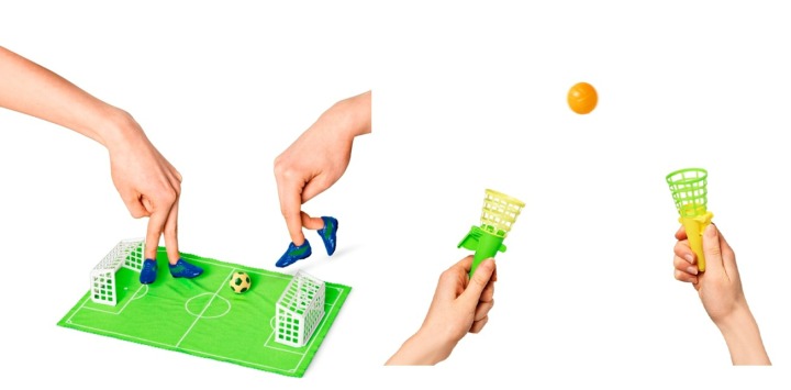 ミニサッカーゲームとミニキャッチボール