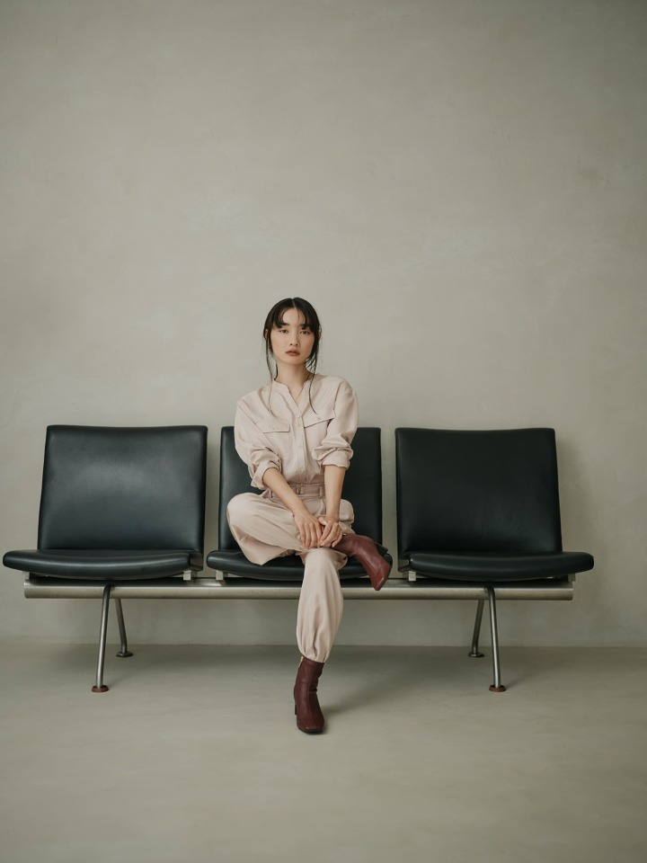 Bright Twill Double Pocket Shirt、Bright Twill Tucked Wide Pants