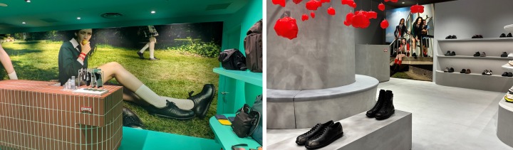 左）CAMPER新丸の内ビル、　右）CAMPER渋谷PARCO