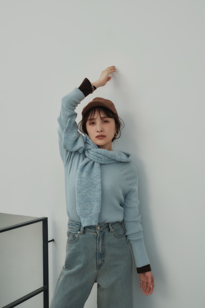 Silk Wool Gold Button Rib Knit : ¥8,250Alpaca Mix Pearl Cardigan : ¥11,00010/29(wed) debutKUROKI DENIM Flare Wide : ¥13,900Fabric Assortment Cap : ¥5,940