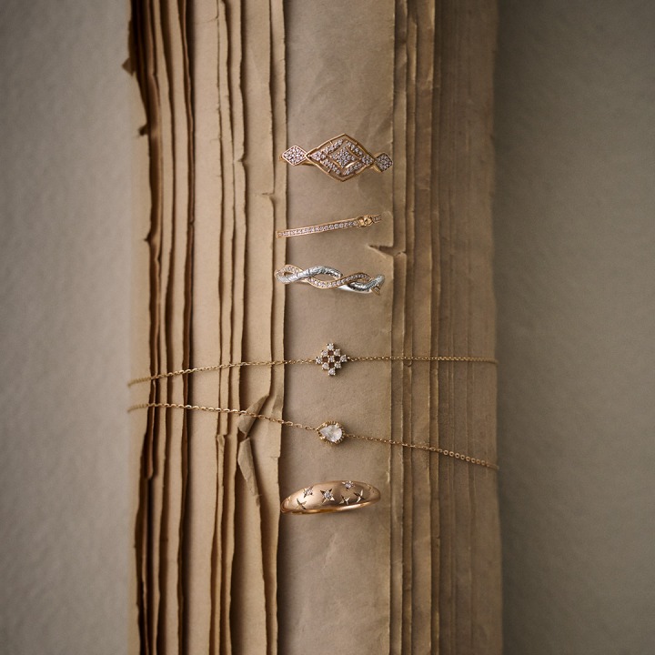 ring 66,000yen~ / pinky ring 62,700yen / bracelet 40,700yen~