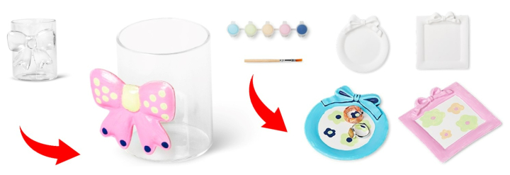 DIYペイントグラス、DIYペイントトレー