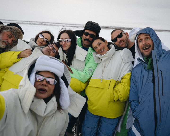 「SNOW GOOSE BY CANADA GOOSE」コレクションを着たゲストたち