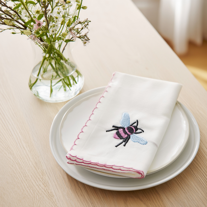 刺繍ナプキン（2枚セット）