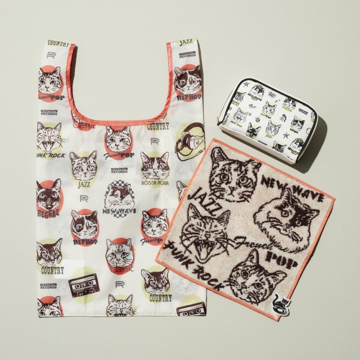 ショッピングバッグMとジャバラポーチとジャカードミニタオル