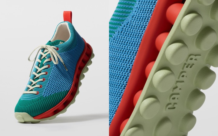 ペロティッシマバイスンネイのブルーのスニーカー