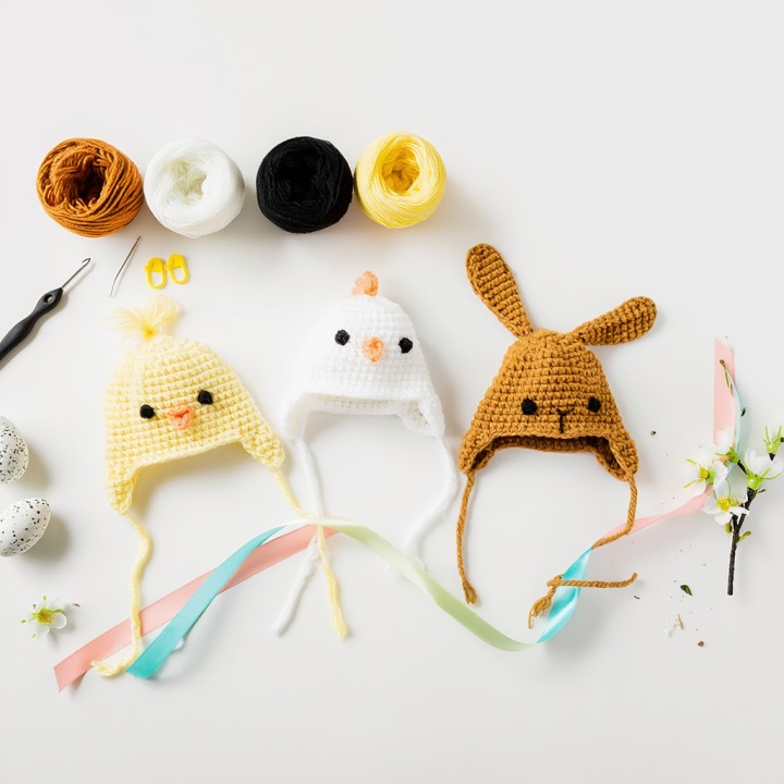 DIYクロシェット（卵用帽子） 440円