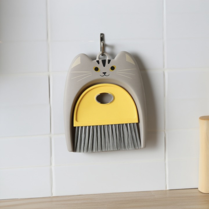 ほうき＆ちりとり（ねこデザイン）