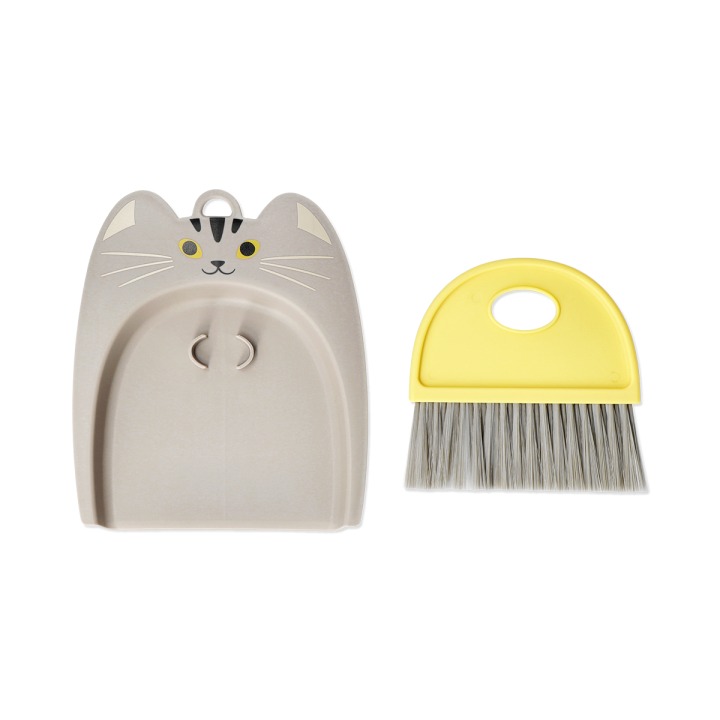 ほうき＆ちりとり（ねこデザイン）