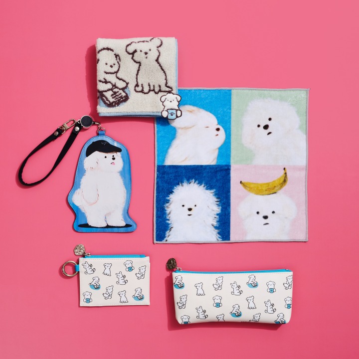 ジャカードミニタオル、プリントミニタオル、リール付きパスケース、カードケース、ペンケース