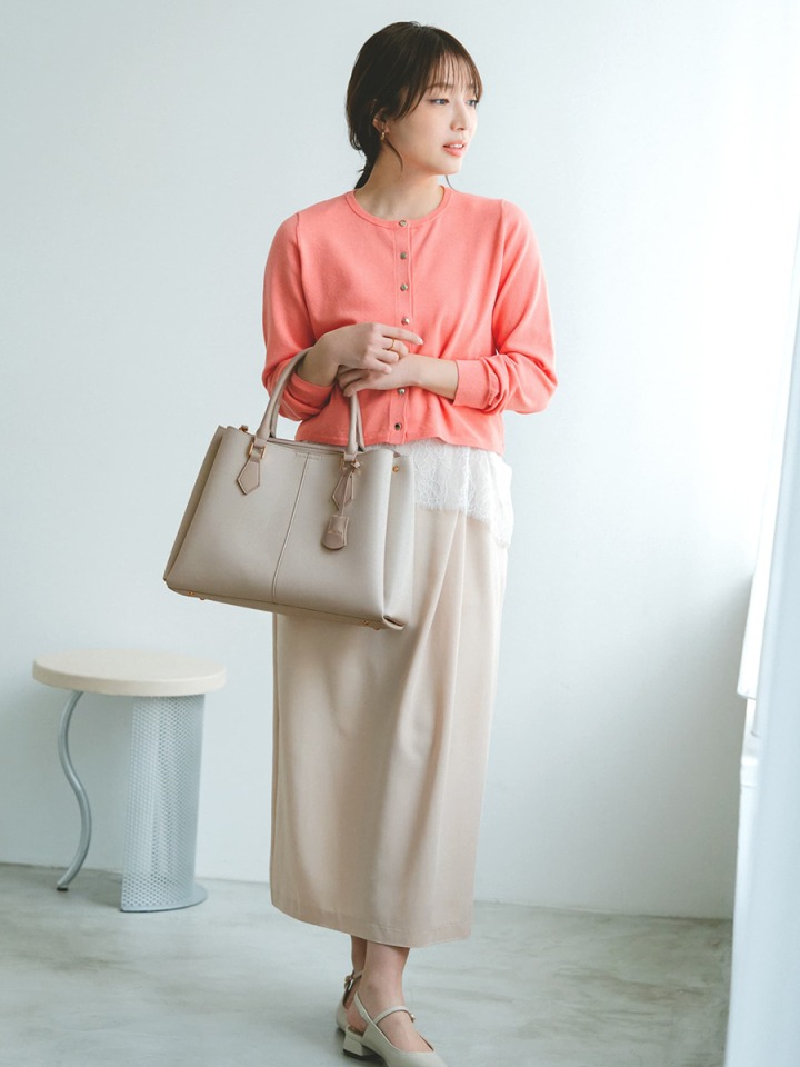 チャーム付き2WAYトートバッグ/A4対応・軽量